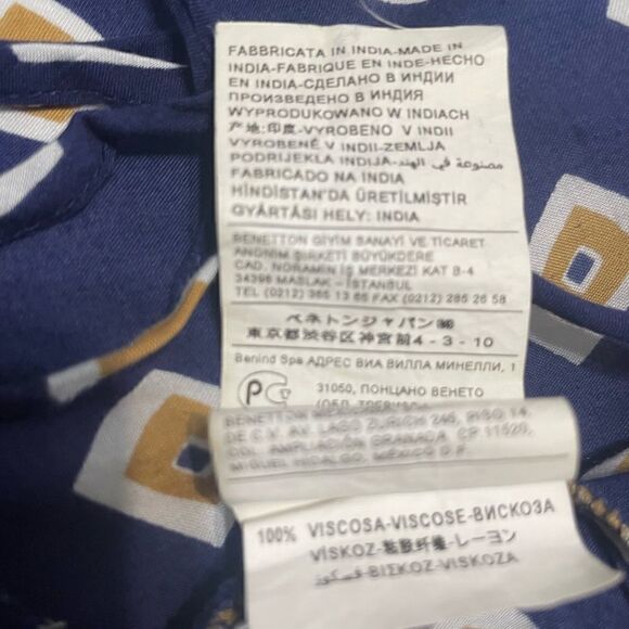 United Colors of Benneton Mini Ruffle Tiered Babydoll Dress Size Medium NWOT - Picture 6 of 8